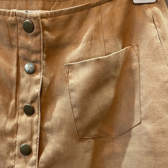 Wild Blue Suede Skirt - Picture 2 of 3